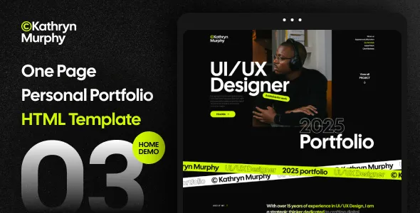 Kathryn Murphy One Page Personal Portfolio Figma Template
