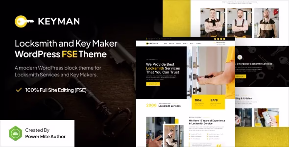 Keyman Locksmith Key Maker Services FSE WordPress Theme