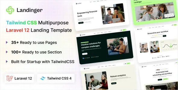 Landinger Tailwind CSS Multipurpose React Landing Page Template