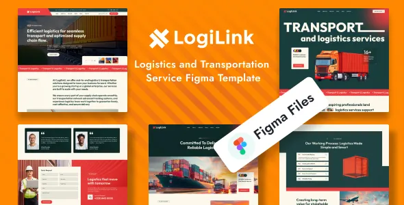Logilink Logistics and Transportation Service Figma Template