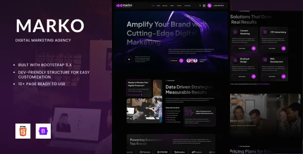 Marko Digital Marketing Agency HTML Bootstrap 5 Template