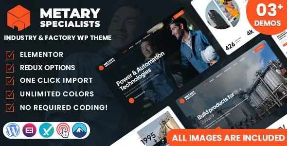 Metary Industry Factory WordPress Theme