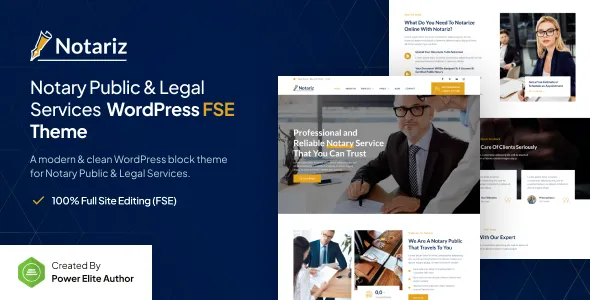 Notariz Notary Public Legal Services FSE WordPress Theme