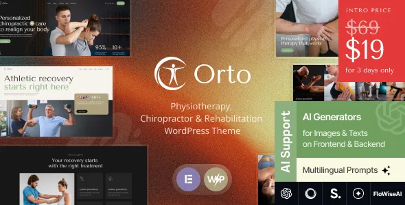 Orto Physiotherapy Chiropractor Rehabilitation WordPress Theme