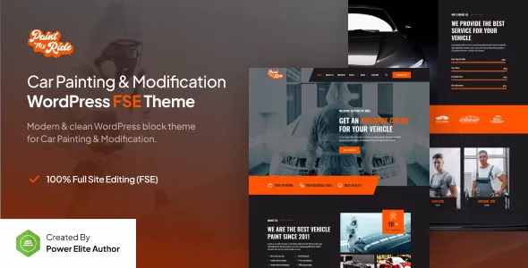 PaintMyRide Car Painting Modification FSE WordPress Theme