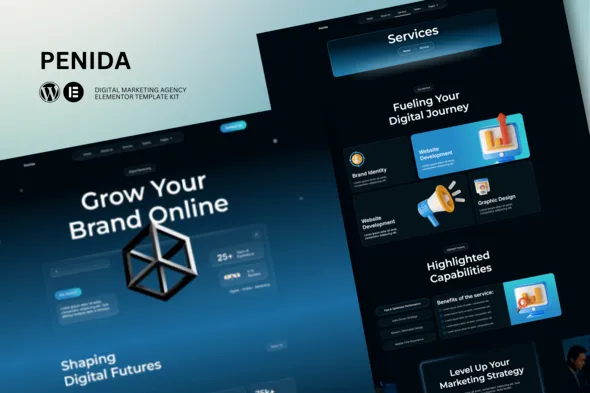 Penida Digital Marketing Agency Elementor Template Kit