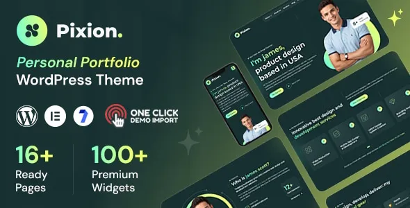 Pixion Developer Portfolio WordPress Theme