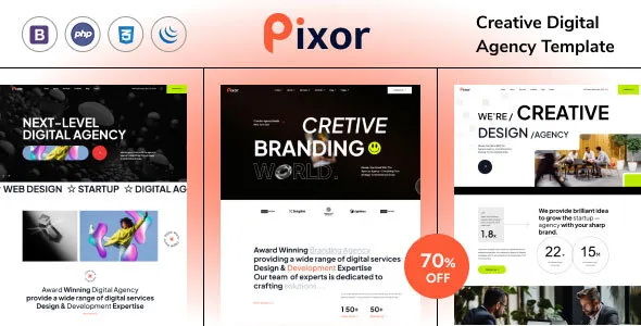 Pixor Creative Digital Agency WordPress Theme