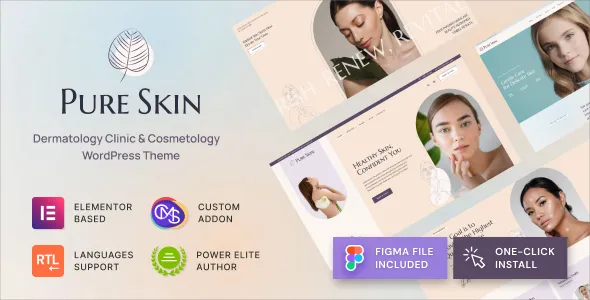 Pure Skin Dermatology Clinic Cosmetology WordPress Theme