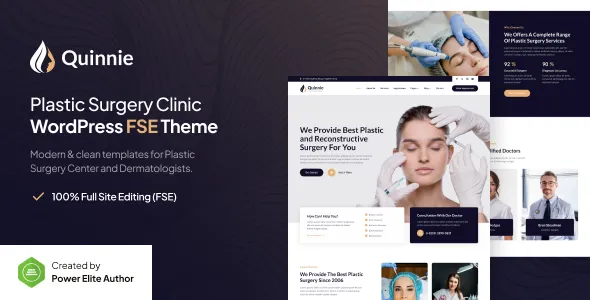 Quinnie Plastic Surgery Clinic FSE WordPress Theme