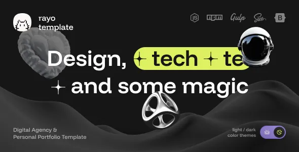 Rayo Digital Agency Personal Portfolio HTML Template