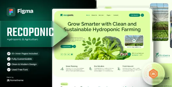 Recoponik Hydroponic & Agriculture Figma Template
