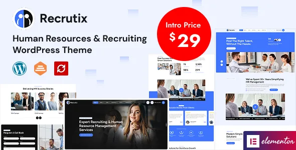 Recrutix Human Resources & Recruiting WordPress Theme