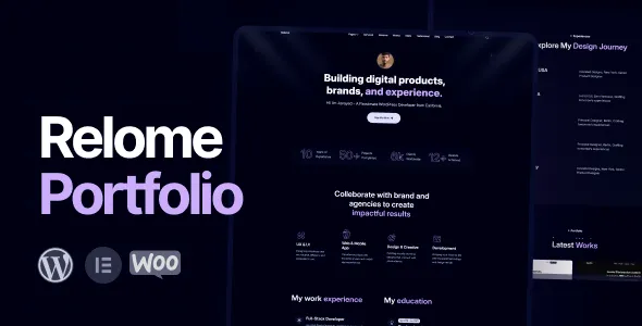Relome Personal Portfolio WordPress Theme