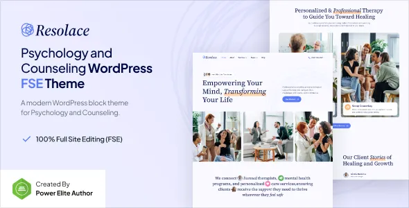 Resolace Psychology Counseling FSE WordPress Theme