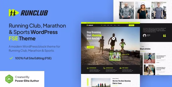 Runclub Running Club Marathon Sports FSE WordPress Theme