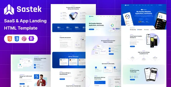 Sastek SaaS Software App Landing HTML Template