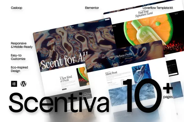 Scentiva Modern Elegant Perfume Fregrance Elementor Template Kit