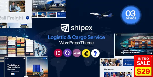Shipex Transport and Logistics WordPress Theme
