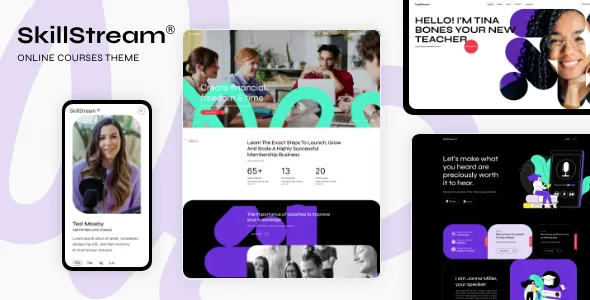 SkillStream Online Courses and Education WordPress Theme