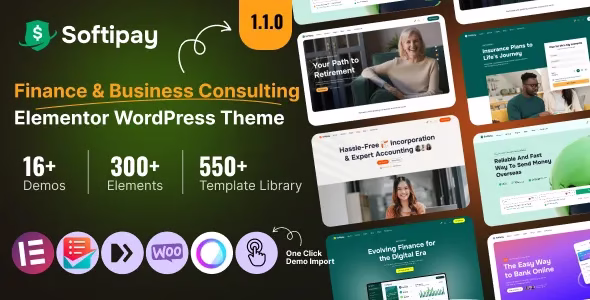 Softipay Finance Business Consulting WordPress Theme