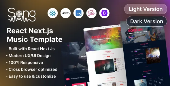 Song React Next.js Music Template