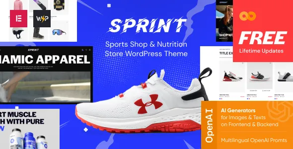 Sprint Sports Shop Nutrition Store WordPress Theme