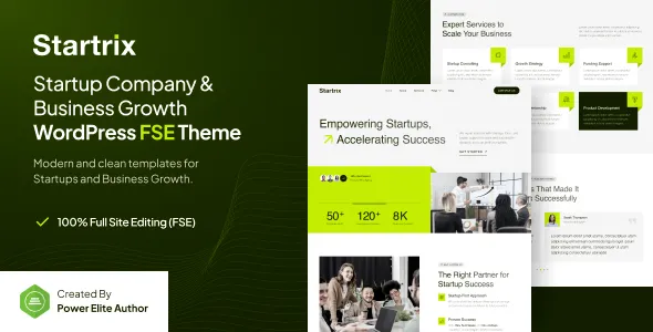 Startrix Startup Company Business Growth FSE WordPress Theme