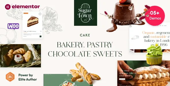 SugarTown Bakery Pastry Chocolate Sweets WordPress Theme