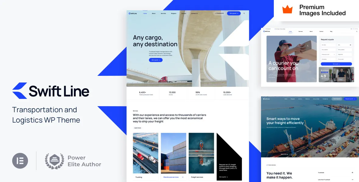 SwiftLine Transportation Logistics WordPress Theme