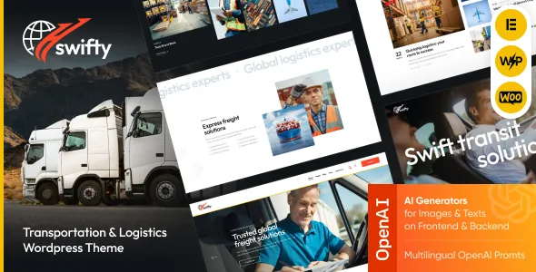 Swifty Transportation Logistics WordPress Theme