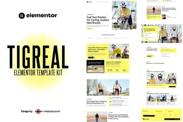 Tigreal Cycling Club Elementor Template Kit