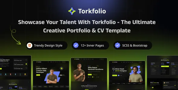 Torkfolio Creative Portfolio Resume Next.js Template Digital CV Builder