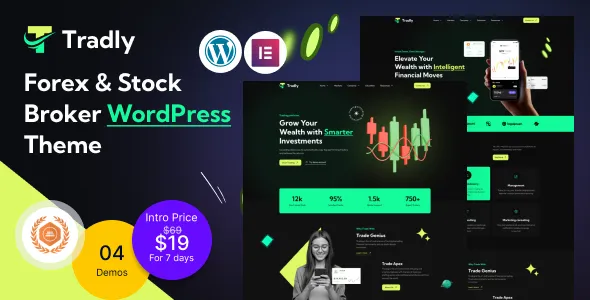Tradly Trading Investment Forex Broker & Stock Broker WordPress Theme