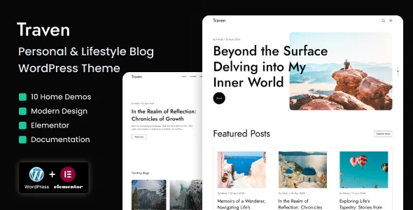 Traven Personal Lifestyle Blog WordPress Theme