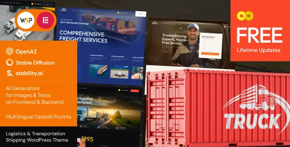 Truck Logistics Transportation Shipping WordPress Theme