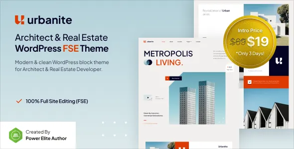 Urbanite Architect & Real Estate Developer FSE WordPress Theme