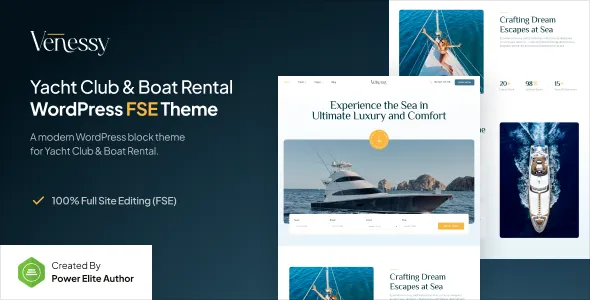 Venessy Yacht Club & Boat Rental FSE WordPress Theme