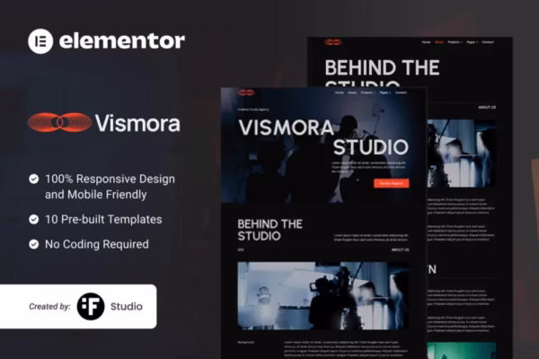 Vismora Elementor Template Kit for Creative Studios
