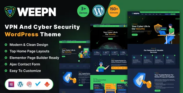 Weepn - VPN Technology & Cloud Services WordPress Theme