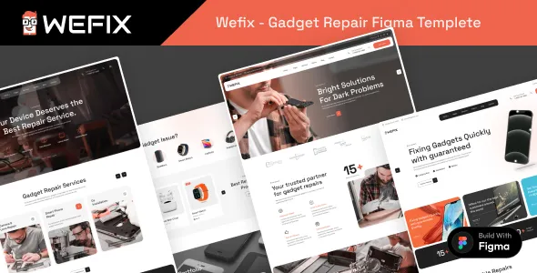 Wefix Gadgets Repair & Services Figma Template