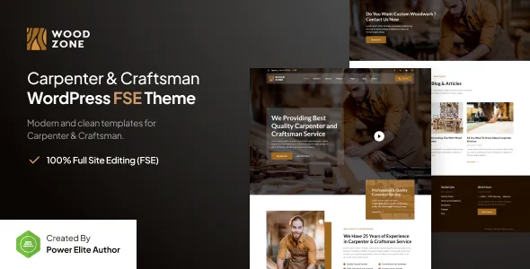 Woodzone Carpenter Craftsman FSE WordPress Theme