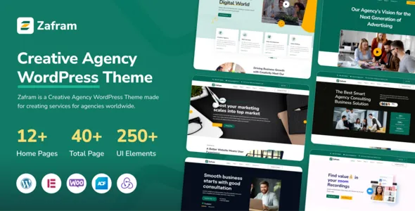 Zafram Creative Agency Portfolio WordPress Theme