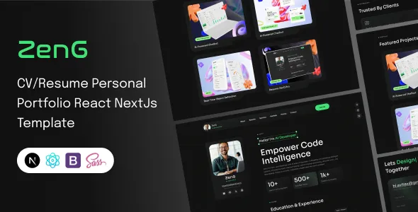 ZenG Personal Portfolio NextJs Template