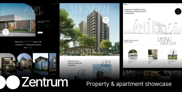 Zentrum Property Apartment Showcase WordPress Theme