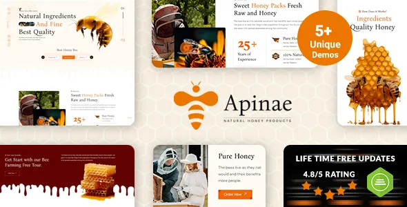 Apinae - Beekeeping and Honey Shop WordPress Theme 1 Apinae Beekeeping and Honey Shop WordPress Theme