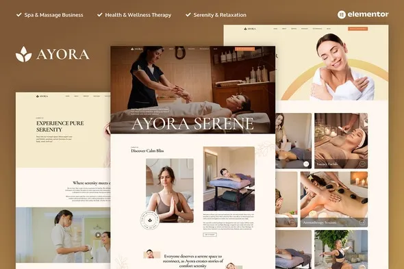Ayora - Spa & Wellness Elementor Pro Template Kit 1 Ayora Spa Wellness Elementor Pro Template Kit