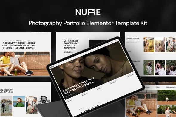 Nure - Photography Portfolio Elementor Template Kit 1 Nure Photography Portfolio Elementor Template Kit