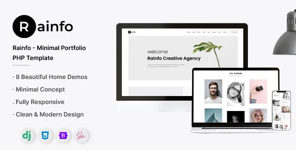 Rainfo - Agency and Portfolio Django Template 1 Rainfo Agency and Portfolio Django Template