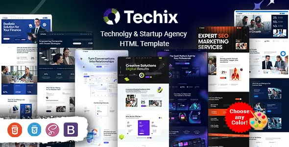 Techix - Technology & Startup Agency HTML Template 1 Techix - Technology & Startup Agency HTML Template
